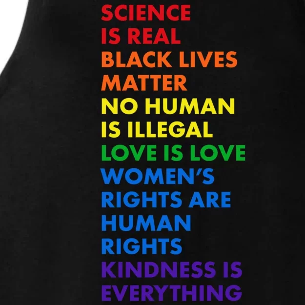 Equality Science Is Real Rainbow Ladies Tri-Blend Wicking Tank