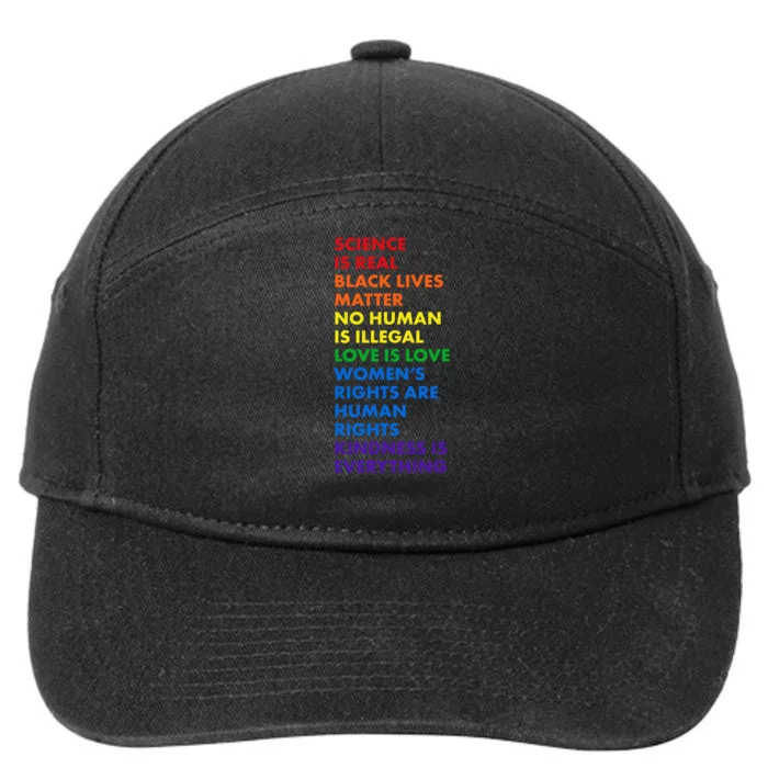 Equality Science Is Real Rainbow 7-Panel Snapback Hat