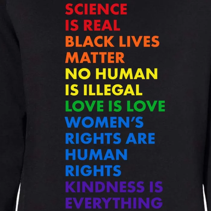 Equality Science Is Real Rainbow Womens California Wash Sweatshirt