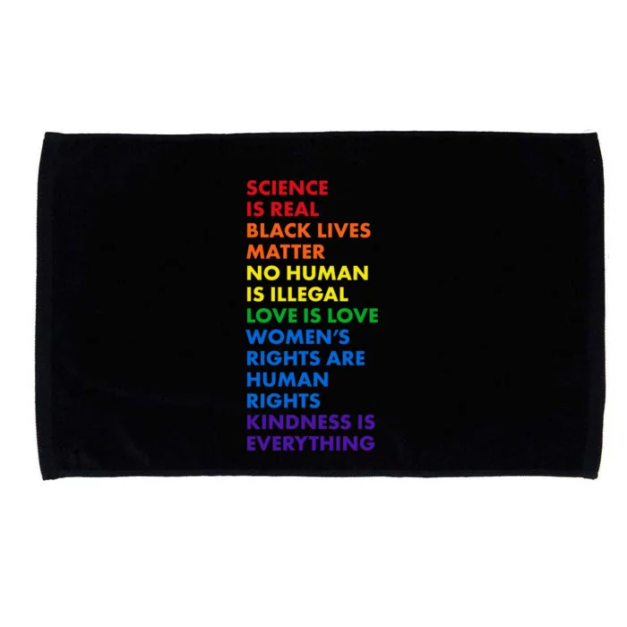 Equality Science Is Real Rainbow Microfiber Hand Towel