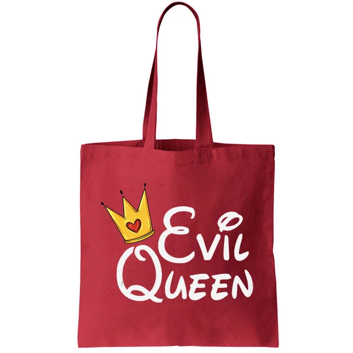 Evil Queen With Crown Black Halloween Tote Bag