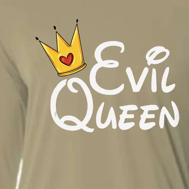 Evil Queen With Crown Black Halloween Cooling Performance Long Sleeve Crew