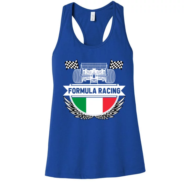 Emilia Romagna Auto Race Italy Flag Formula Racing Car Fan Cool Gift Women's Racerback Tank