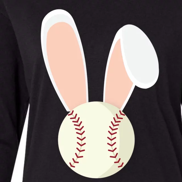 Easter Rabbit Bunny Ears Baseball Sports Holiday Gift Womens Cotton Relaxed Long Sleeve T-Shirt