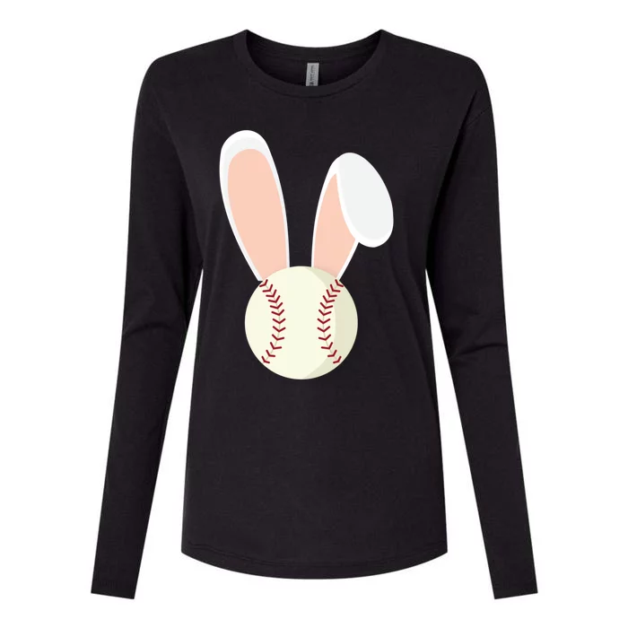 Easter Rabbit Bunny Ears Baseball Sports Holiday Gift Womens Cotton Relaxed Long Sleeve T-Shirt