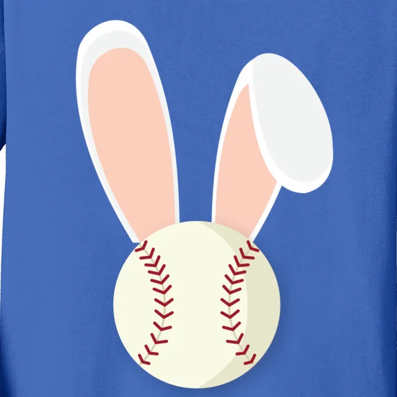 Easter Rabbit Bunny Ears Baseball Sports Holiday Gift Kids Long Sleeve Shirt