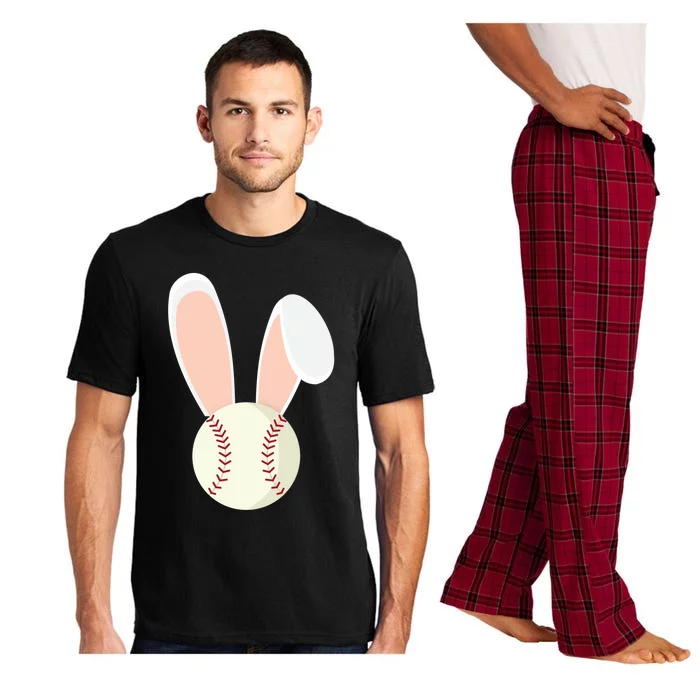 Easter Rabbit Bunny Ears Baseball Sports Holiday Gift Pajama Set