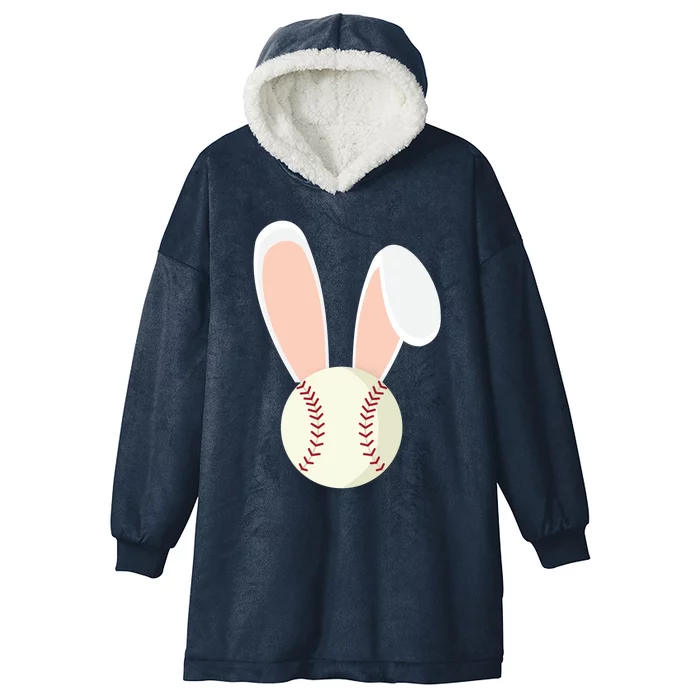 Easter Rabbit Bunny Ears Baseball Sports Holiday Gift Hooded Wearable Blanket