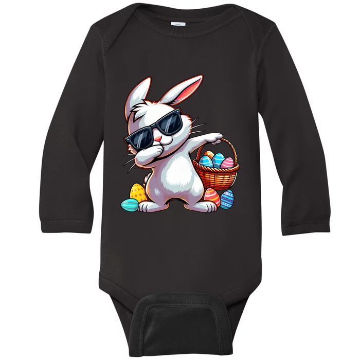 Easter Rabbit Bunny Egg Hunting Baby Long Sleeve Bodysuit