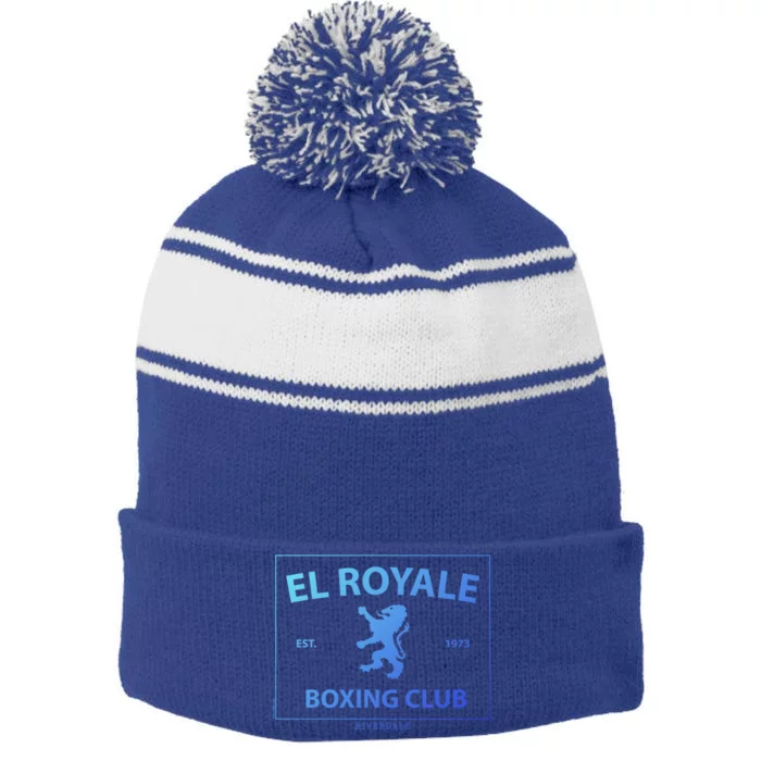 El Royale Boxing Club Gift Stripe Pom Pom Beanie