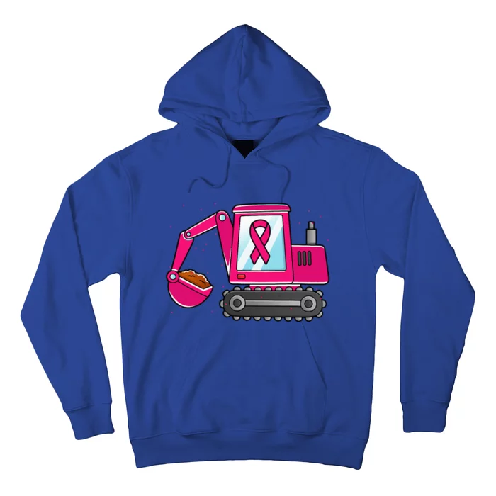 Excavator Ribbon Breast Cancer Awareness Hoodie