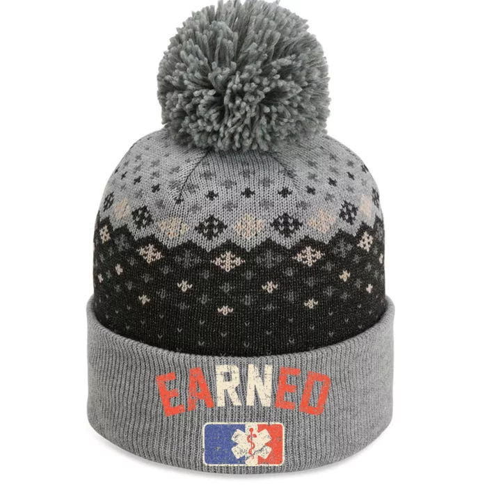 EaRNed RN Baseball Style Gift For Nurse The Baniff Cuffed Pom Beanie