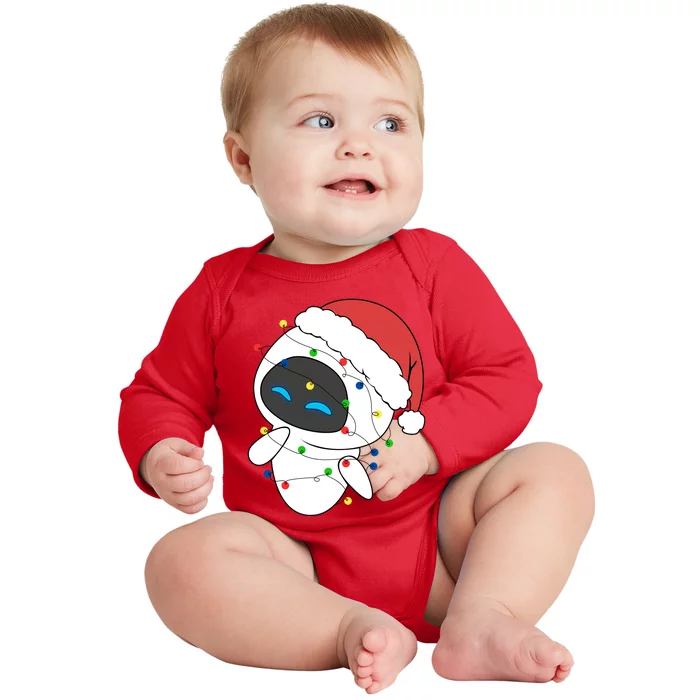 Eve Robot Christmas Lights Eve Robot Very Merry Xmas Party Matching Baby Long Sleeve Bodysuit