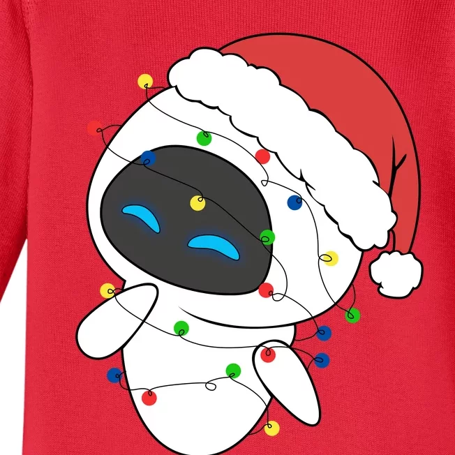 Eve Robot Christmas Lights Eve Robot Very Merry Xmas Party Matching Baby Long Sleeve Bodysuit