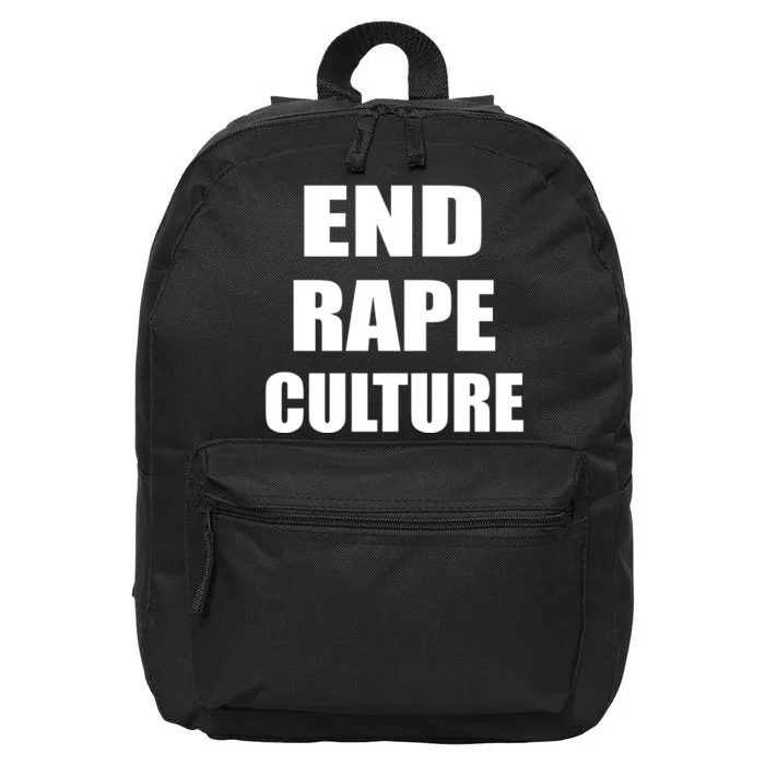 End Rape Culture 16 in Basic Backpack