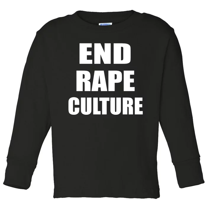 End Rape Culture Toddler Long Sleeve Shirt