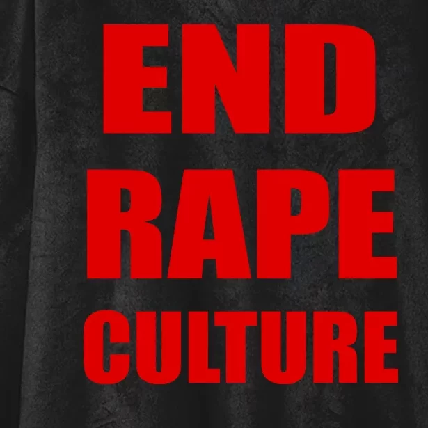 End Rape Culture Red Imprint Hooded Wearable Blanket