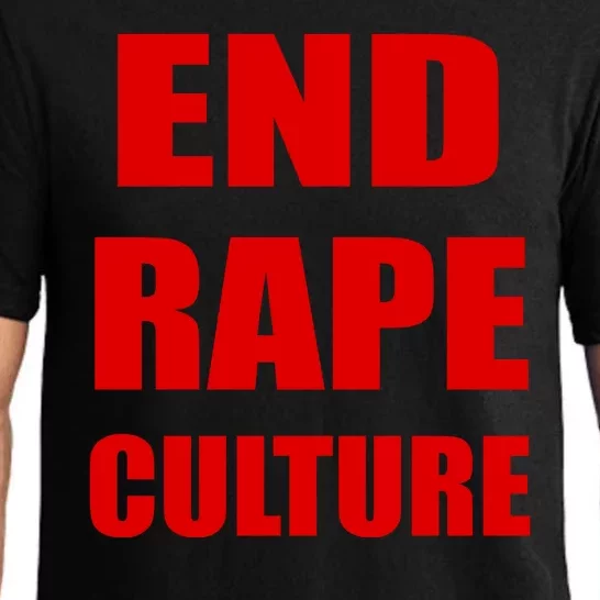 End Rape Culture Red Imprint Pajama Set