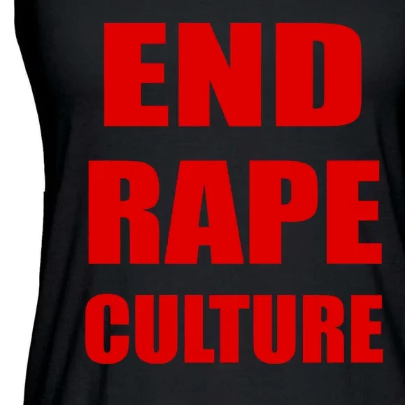 End Rape Culture Red Imprint Ladies Essential Flowy Tank