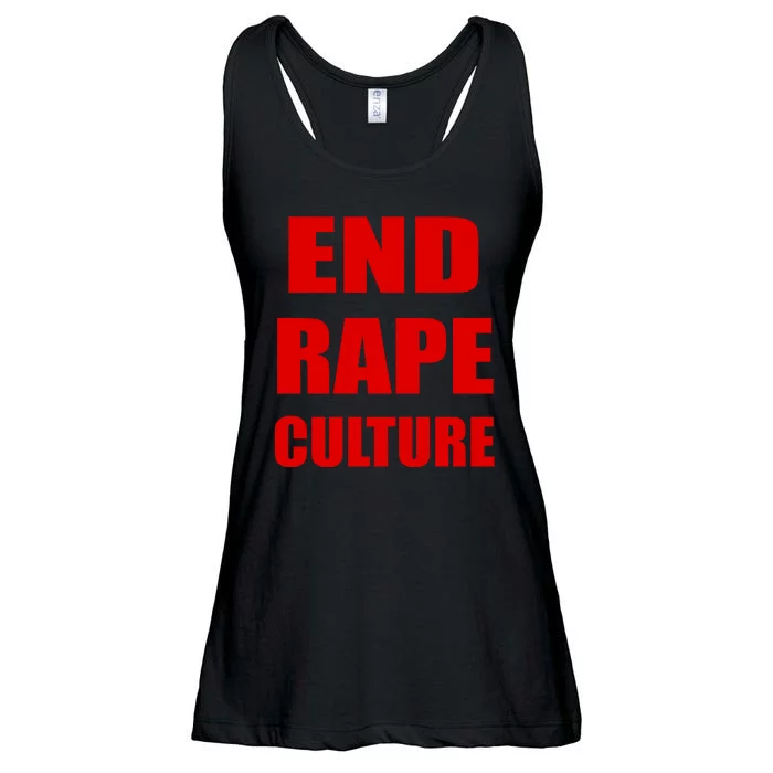 End Rape Culture Red Imprint Ladies Essential Flowy Tank