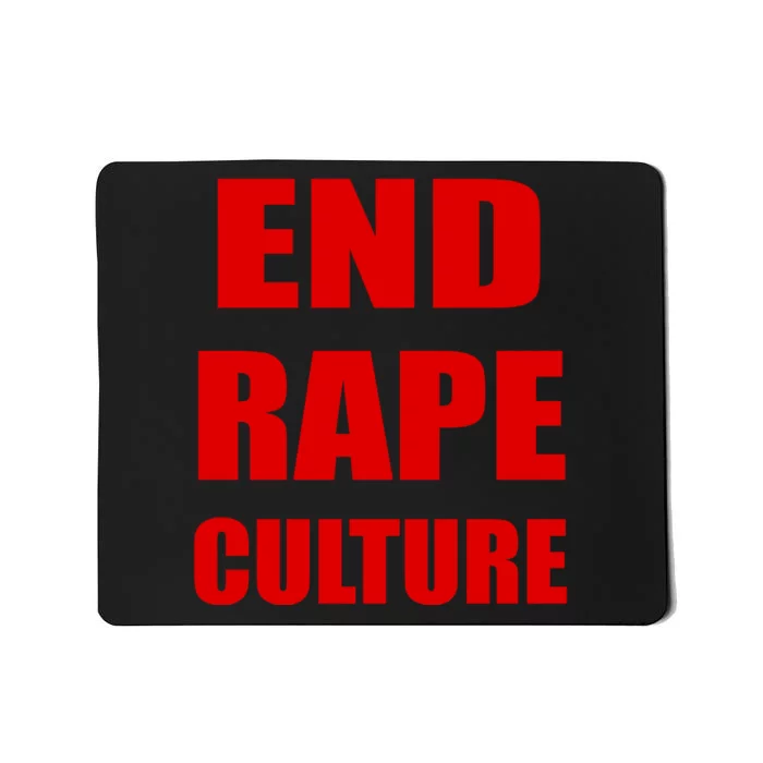 End Rape Culture Red Imprint Mousepad