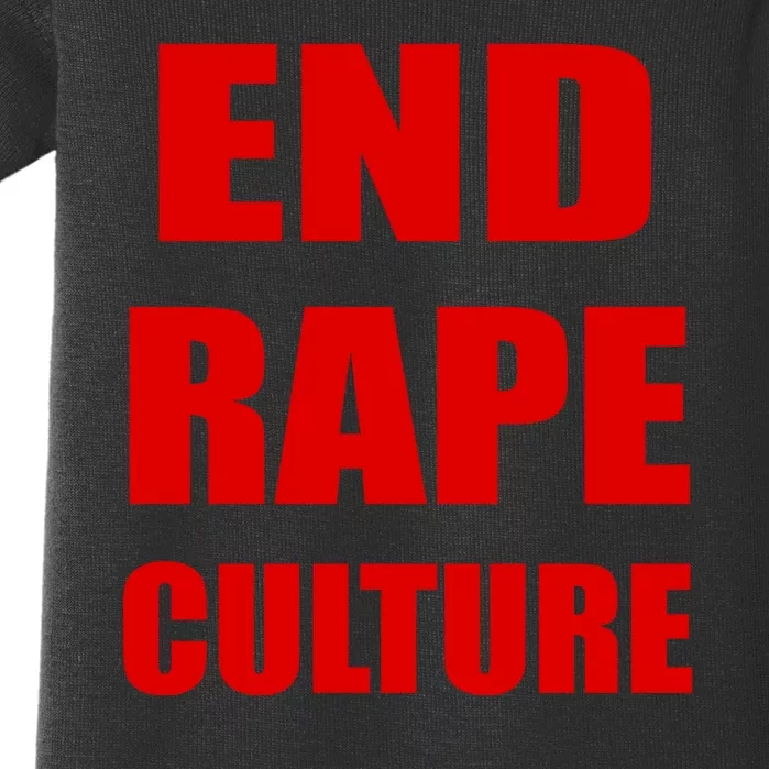 End Rape Culture Red Imprint Baby Bodysuit