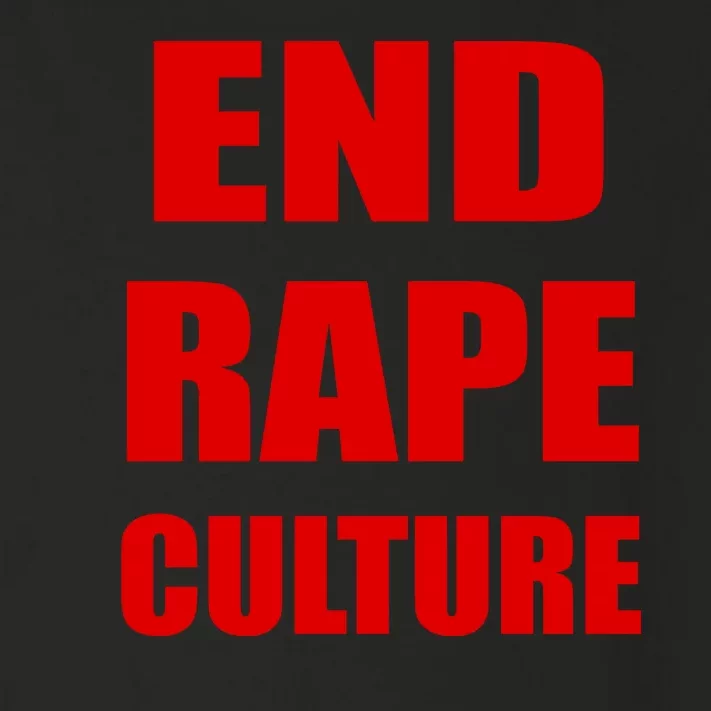 End Rape Culture Red Imprint Toddler Long Sleeve Shirt