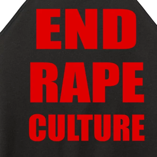 End Rape Culture Red Imprint Women’s Perfect Tri Rocker Tank