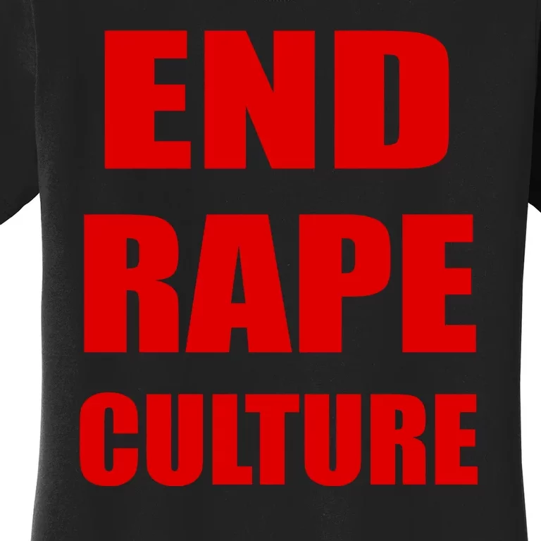 End Rape Culture Red Imprint Women's T-Shirt