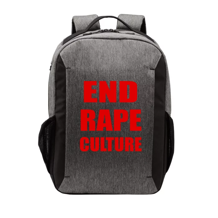 End Rape Culture Red Imprint Vector Backpack