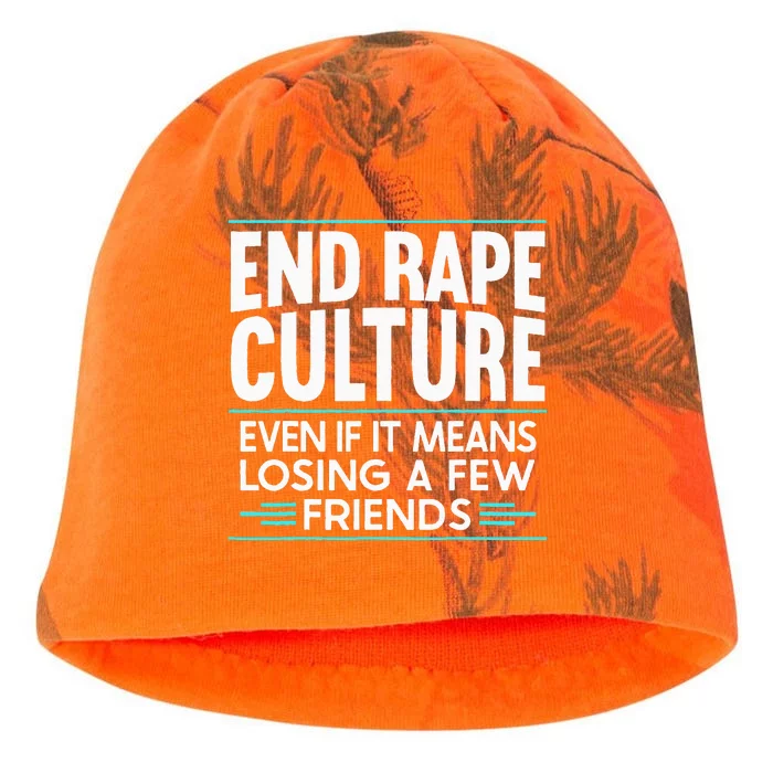 End Rape Culture Sexual Assault Awareness Stop The Violence Kati - Camo Knit Beanie