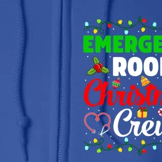 Emergency Room Christmas Crew Xmas Nurse Icu Funny Nursing Gift Full Zip Hoodie