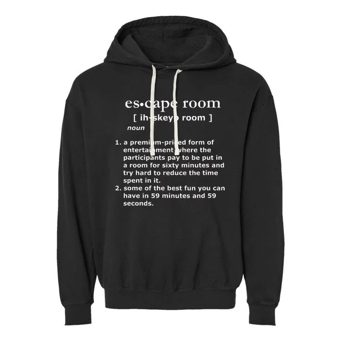 Escape Room Definition Garment-Dyed Fleece Hoodie