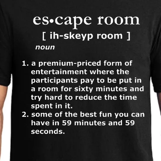 Escape Room Definition Pajama Set