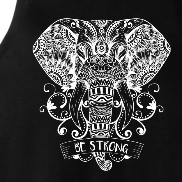 Elephant Reiki Dala And Yoga Native American Meditation Gift Ladies Tri-Blend Wicking Tank