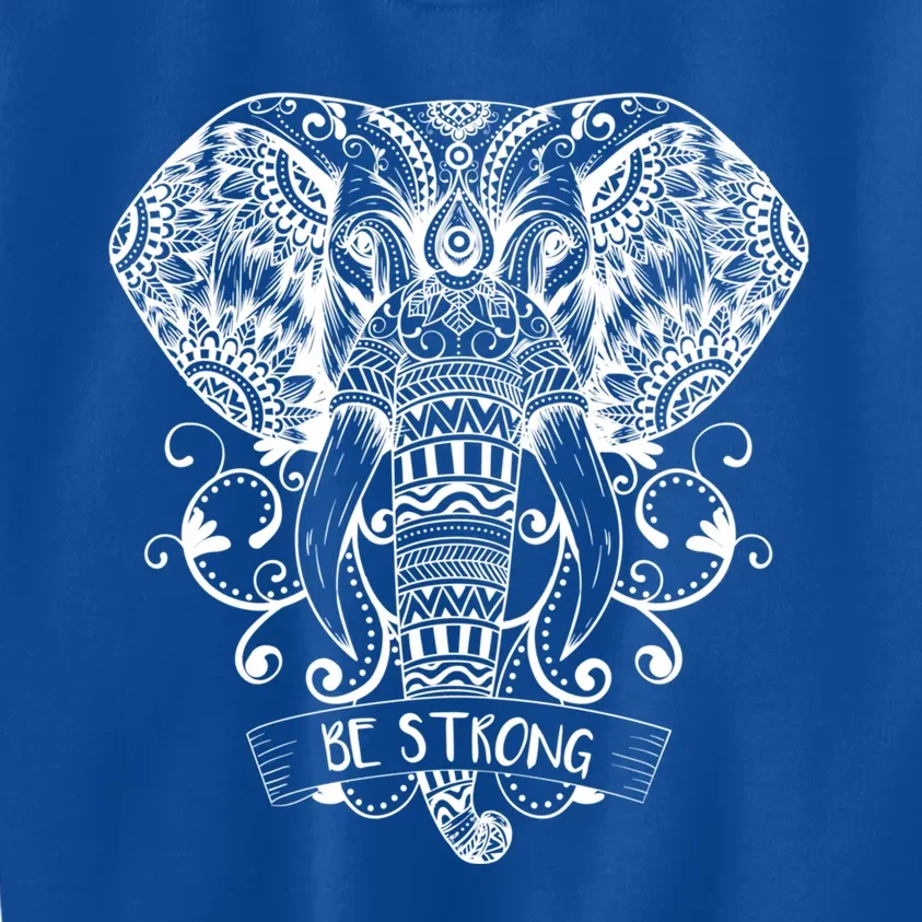 Elephant Reiki Dala And Yoga Native American Meditation Gift Kids Sweatshirt