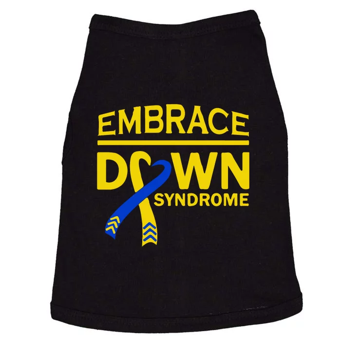 Embrace Ribbon Down Syndrome Awareness Gift Doggie Tank