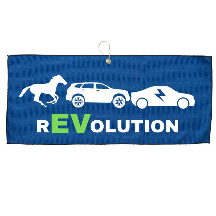 EV Revolution, Drive ECars EV Life Funny Electric Vehicle Large Microfiber Waffle Golf Towel