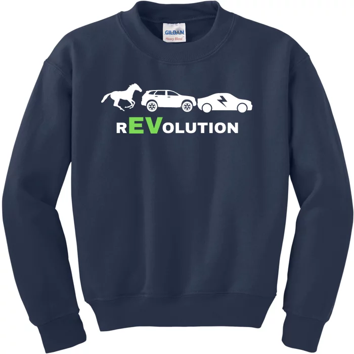 EV Revolution, Drive ECars EV Life Funny Electric Vehicle Kids Sweatshirt