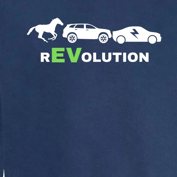 EV Revolution, Drive ECars EV Life Funny Electric Vehicle Garment-Dyed Sweatshirt