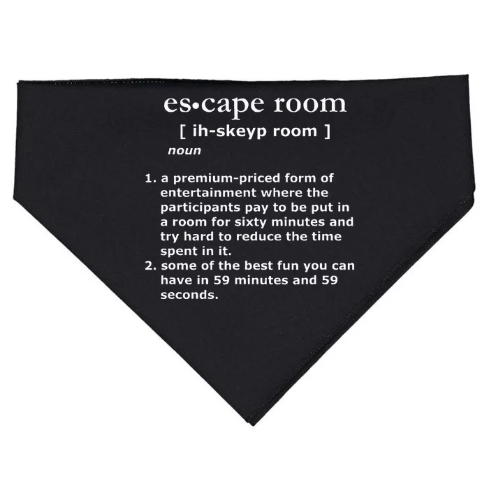 Escape Room Definition USA-Made Doggie Bandana