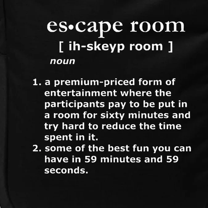 Escape Room Definition Impact Tech Backpack