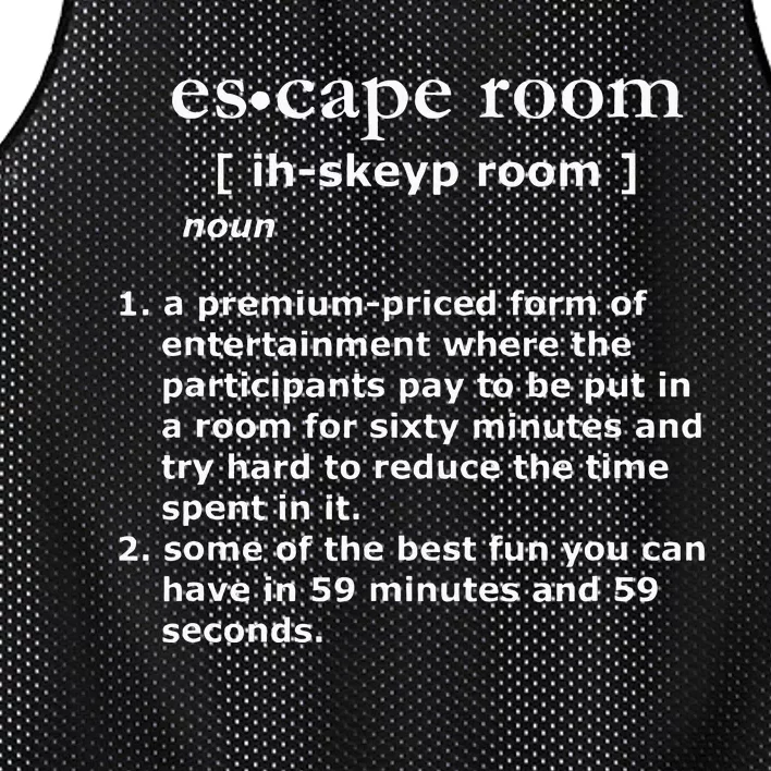 Escape Room Definition Mesh Reversible Basketball Jersey Tank