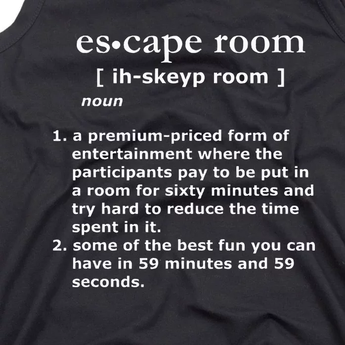 Escape Room Definition Tank Top