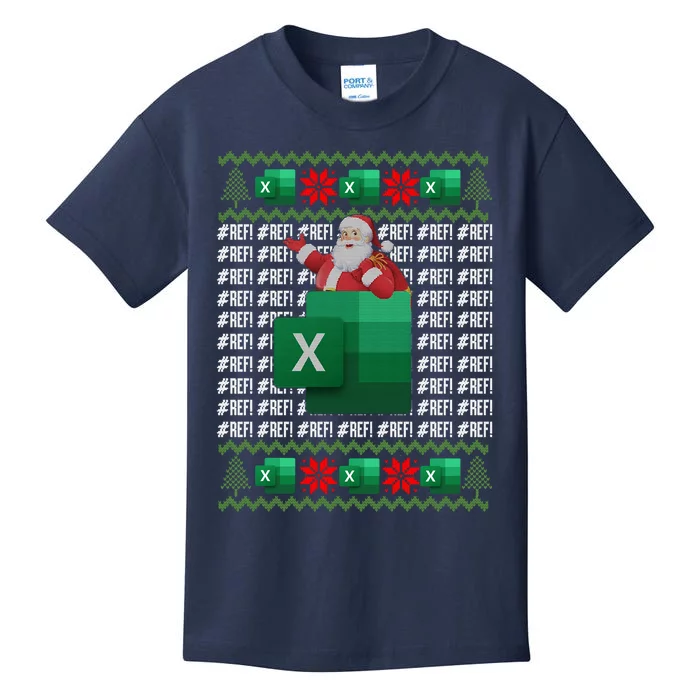 Excel REF Error Spreadsheet,CPA Accountant Christmas Sweater Kids T-Shirt