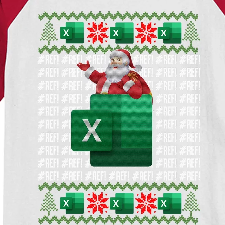 Excel REF Error Spreadsheet,CPA Accountant Christmas Sweater Kids Colorblock Raglan Jersey