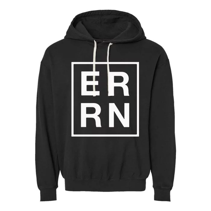 ER RN Emergency Room Registered Nurse Garment-Dyed Fleece Hoodie