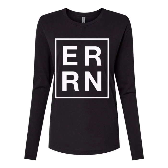 ER RN Emergency Room Registered Nurse Womens Cotton Relaxed Long Sleeve T-Shirt