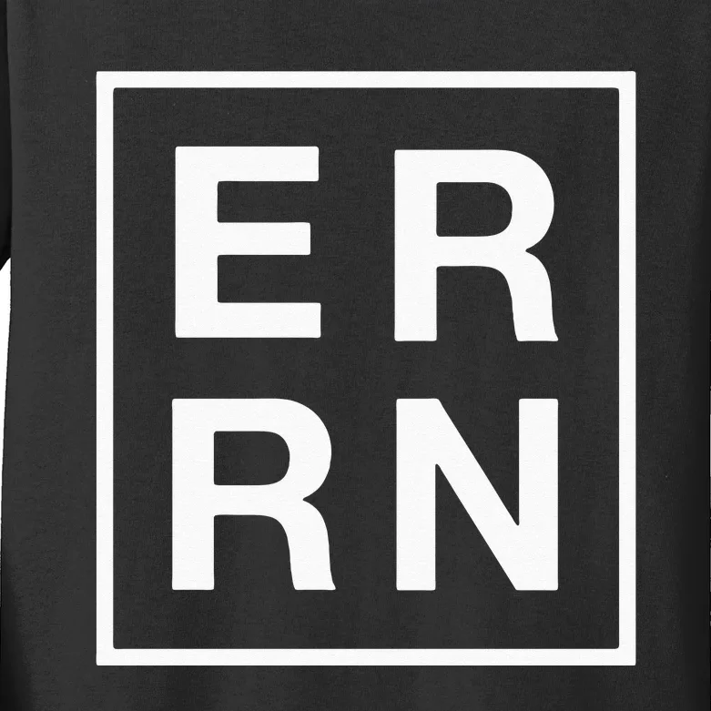 ER RN Emergency Room Registered Nurse Kids Long Sleeve Shirt