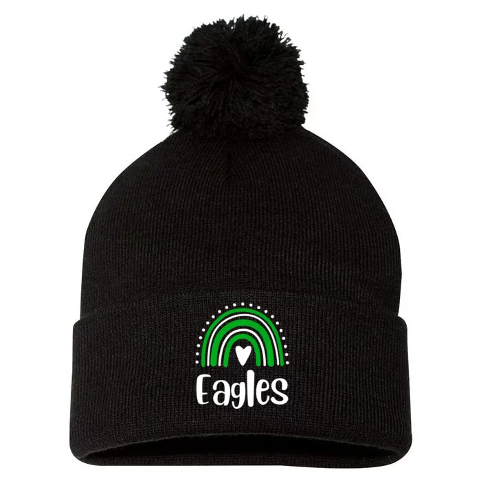 Eagles Rainbow Pom Pom 12in Knit Beanie